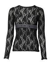Dolce & Gabbana Black Floral Lace Long Sleeves Pullover Top -   -  Dolce & Gabbana.